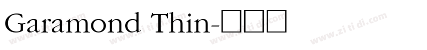 Garamond Thin字体转换